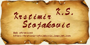 Krstimir Stojaković vizit kartica
